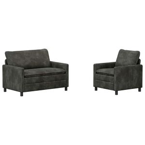 vidaXL Sofa Set 2 stk. Anthrazit Polyester