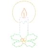 vidaXL LED-Lichtschlauch Kerze mit Stechpalme LOVIISA 120 LEDs