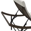 vidaXL Sonnenliegen 2 Stk. mit Tisch Braun Poly Rattan