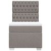 vidaXL Boxspringbett mit Matratze Taupe 90x190 cm Stoff