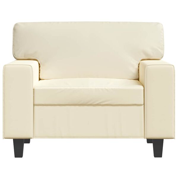 vidaXL Sessel Creme 60 cm Kunstleder