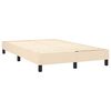 vidaXL Boxspringbett mit Matratze Creme 120x200 cm Stoff