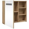 vidaXL Spiegelschrank mit LED-Beleuchtung Eichenoptik 60x13x52 cm