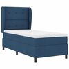 vidaXL Boxspringbett mit Matratze mit Kopfteil Blau 90 x 200 cm Stoff