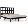 vidaXL Massivholzbett Schwarz Kiefer 120x190 cm