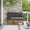 vidaXL 2 St&uuml;ck Outdoor Mittelsofa Massivholz Akazie