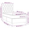 vidaXL Boxspringbett mit Matratze Dunkelblau 80x200 cm Samt