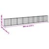 vidaXL Gabione mit Deckel 800x50x100 cm Verzinktes Eisen