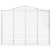 vidaXL Gabionen mit Hochbogen 7 Stk. 200x30x140/160cm Verzinktes Eisen