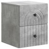 vidaXL Wandmontierter Nachttisch Betongrau 33 x 34,5 x 40 cm