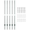 vidaXL Zaunpfosten 5 pcs Gr&uuml;n 140 cm Stahl