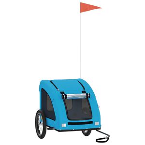 vidaXL Fahrradanh&auml;nger Hunde Blau Oxford-Gewebe und Eisen