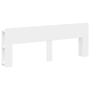 vidaXL Kopfteil Schrank mit Speicher Wei&szlig; Holzwerkstoff