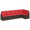 vidaXL Sofa Set Braun [Synthetisch]: Poly Rattan
