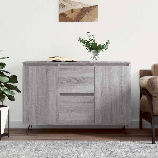 vidaXL Sideboard Grau Sonoma 101,5x35x70 cm Holzwerkstoff