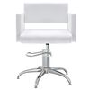 vidaXL Friseurstuhl Weiß Kunstleder