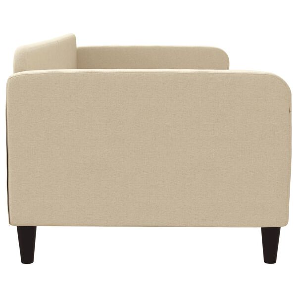 vidaXL Tagesbett Creme 90x200 cm Stoff