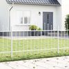 vidaXL Gartenzaun 6 pcs Wei&szlig; 170 x 140 cm Pulverbeschichteter Stahl
