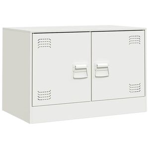 vidaXL TV-Schrank Wei&szlig; 67x39x44 cm Stahl