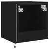 vidaXL TV-Wandschrank mit LED-Leuchten Schwarz 40,5x35x40 cm