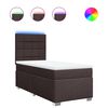 vidaXL Boxspringbett mit Matratze Dunkelbraun 80x200 cm Stoff