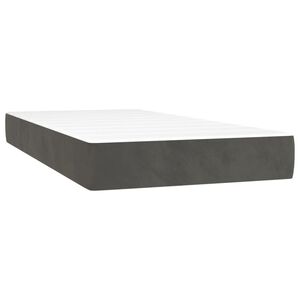 vidaXL Taschenfederkernmatratze Mittel Dunkelgrau 120x190x20 cm Samt