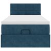 vidaXL Ottoman-Bett mit Matratze Dunkelblau 90x200 cm Samt