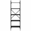 vidaXL B&uuml;cherregal Schwarz Eichen-Optik 56 x 32 x 174 cm Holzwerkstoff