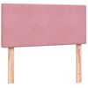 vidaXL Boxspringbett mit Matratze Rosa 80x210 cm Samt