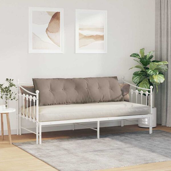 vidaXL R&uuml;ckenkissen Taupe 160 x 50 cm Mikrofaserstoff