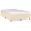 vidaXL Bettgestell ohne Matratze Creme 120x190 cm Stoff