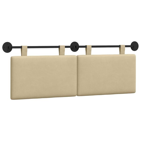 vidaXL H&auml;ngevorderseite Uni Hellgr&uuml;n-Grau 150 x 55 x 5 cm Cordstoff