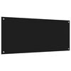 vidaXL K&uuml;chenr&uuml;ckwand 2 pcs Schwarz 120 x 50 cm Geh&auml;rtetes Glas