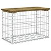 vidaXL Gartenbank aus Gabionen 63x31,5x42 cm Kiefernholz Imprägniert