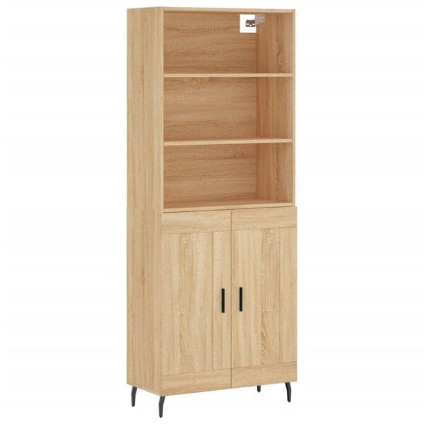 vidaXL Highboard Sonoma-Eiche 69,5x34x180 cm Holzwerkstoff