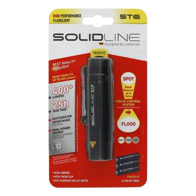 SOLIDLINE Taschenlampe ST6 mit Clip 400 lm