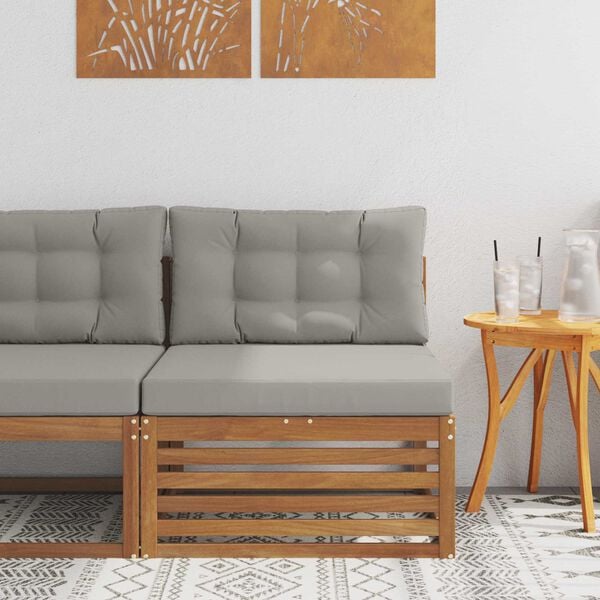 vidaXL Outdoor Mittelsofa Massivholz Akazie Natur