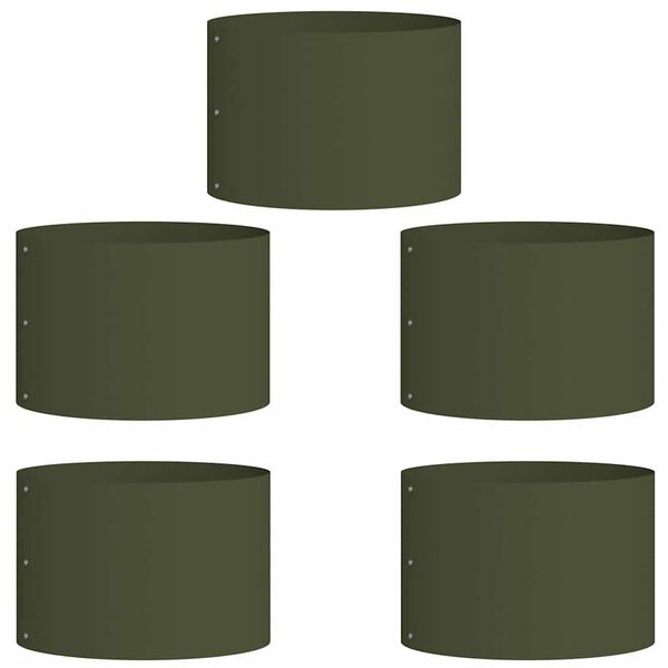 vidaXL Pflanzenring 5 pcs Olive Gr&uuml;n 30 x 30 x 20 cm