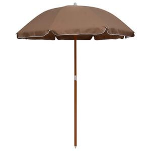 vidaXL Sonnenschirm mit Stahl-Mast 180 cm Taupe