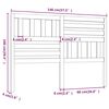 vidaXL Kopfteil Schwarz 146x4x100 cm Massivholz Kiefer