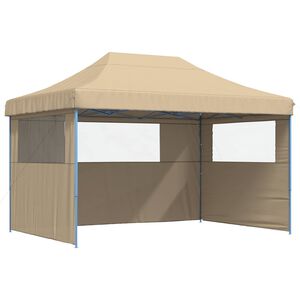 vidaXL Party-Zelt 279 x 410 x 315 cm Beige Oxford-Stoff