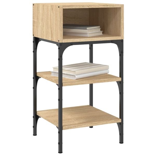 vidaXL Nachttische 2 Stk. Sonoma-Eiche 35x34,5x70 cm Holzwerkstoff