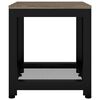 vidaXL Beistelltisch Grau und Schwarz 40x40x45 cm MDF und Eisen