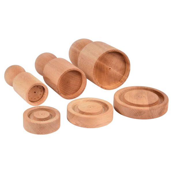 dobar Papiertopf-Pressen 3 Stk. Natur