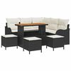 vidaXL Gartensofa-set 9 stk. Schwarz Poly-Rattan