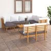 vidaXL 9-tlg. Garten-Lounge-Set mit Kissen Massivholz Akazie