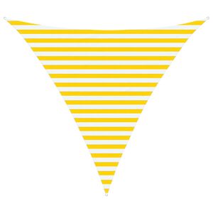 vidaXL Sonnensegel Gelb und Wei&szlig; 3 x 3 x 3 m 100 % Polyester Oxford