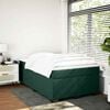 vidaXL Boxspringbett mit Matratze Dunkelgr&uuml;n 120x200 cm Samt