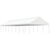 vidaXL Pavillon mit Dach Wei&szlig; 17,84x5,88x3,75 m Polyethylen