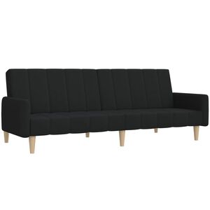 vidaXL Schlafsofa 2-Sitzer Schwarz Stoff